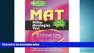 Choose Book MAT -- The Best Test Preparation for the Miller Analogies Test: 5th Edition (Miller