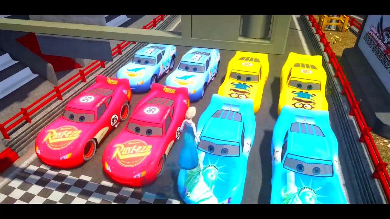 Frozen Princess Elsa And Pink Panther Nursery Rhymes Fun Time McQueen Car (Children Song w/ Action)