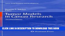 [PDF] Tumor Models in Cancer Research (Cancer Drug Discovery and Development) Popular Collection