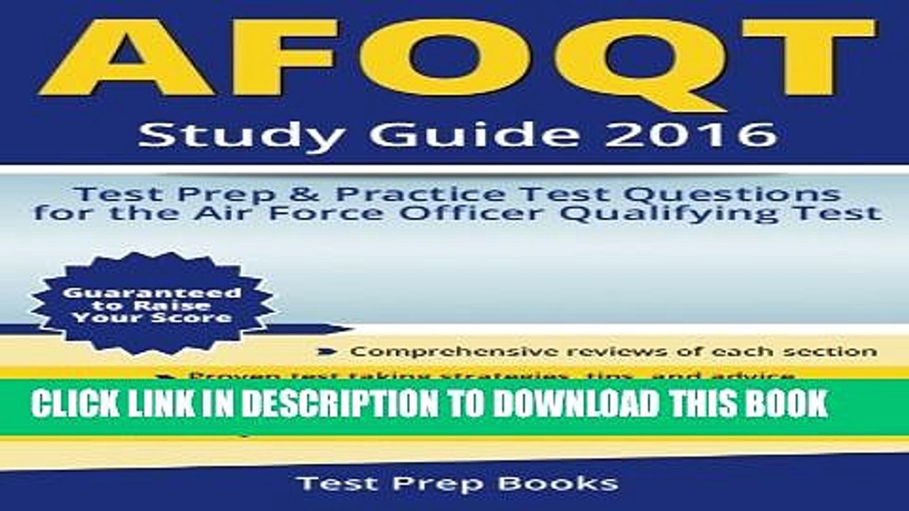 [PDF] AFOQT Study Guide 2016: Test Prep   Practice Test Questions for the Air Force Officer