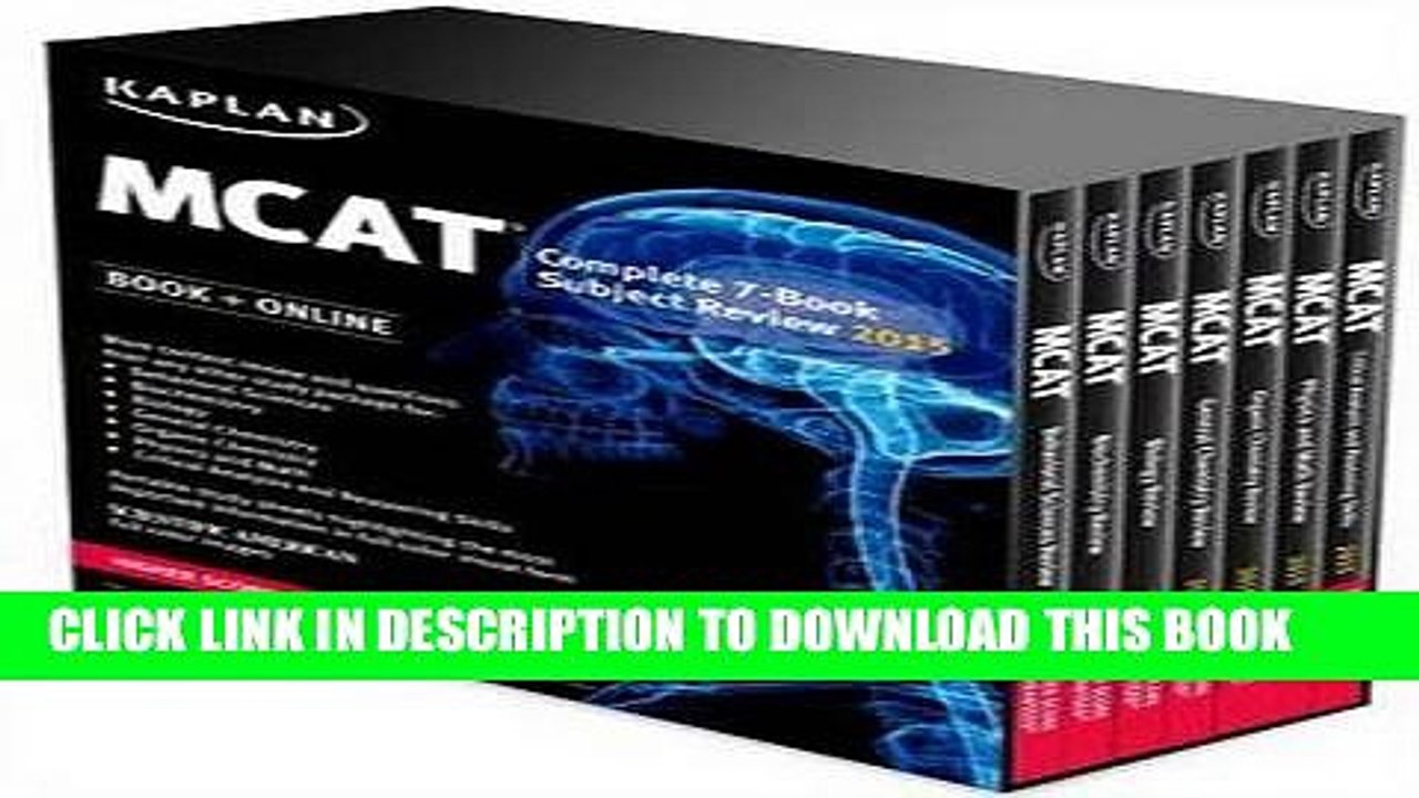 [PDF] Kaplan MCAT Complete 7-Book Subject Review: Created for MCAT 2015 (Kaplan Test Prep) [Online