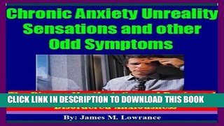 New Book Chronic Anxiety Unreality Sensations and other Odd Symptoms