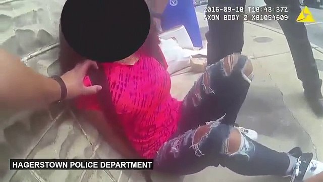 Police Pepper Spray 15 Year Old Girl in Hagerstown (VIDEO) Maryland Cop