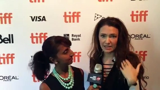 2016.09.10 April Mullen @ TIFF red carpet interview - First Weekend Club