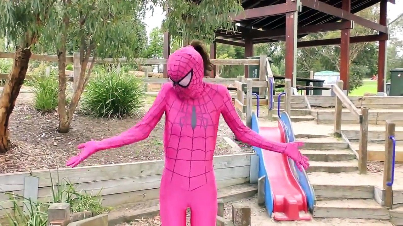 Spidergirl Vs Zombie Ironman w Spiderman Hulk & Joker - Superhero Time Adventures Episode 2_5!-1YtbdZrDprA part 4