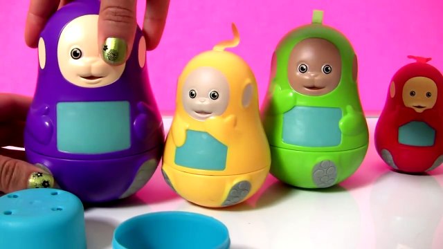 Teletubbies Surprise Eggs Nesting Stacking Cups Kinder Play-Doh Clay Buddies Disney Frozen