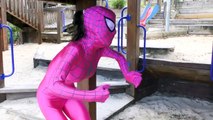 Spidergirl Vs Zombie Ironman w Spiderman Hulk & Joker - Superhero Time Adventures Episode 2_5!-1YtbdZrDprA part 4