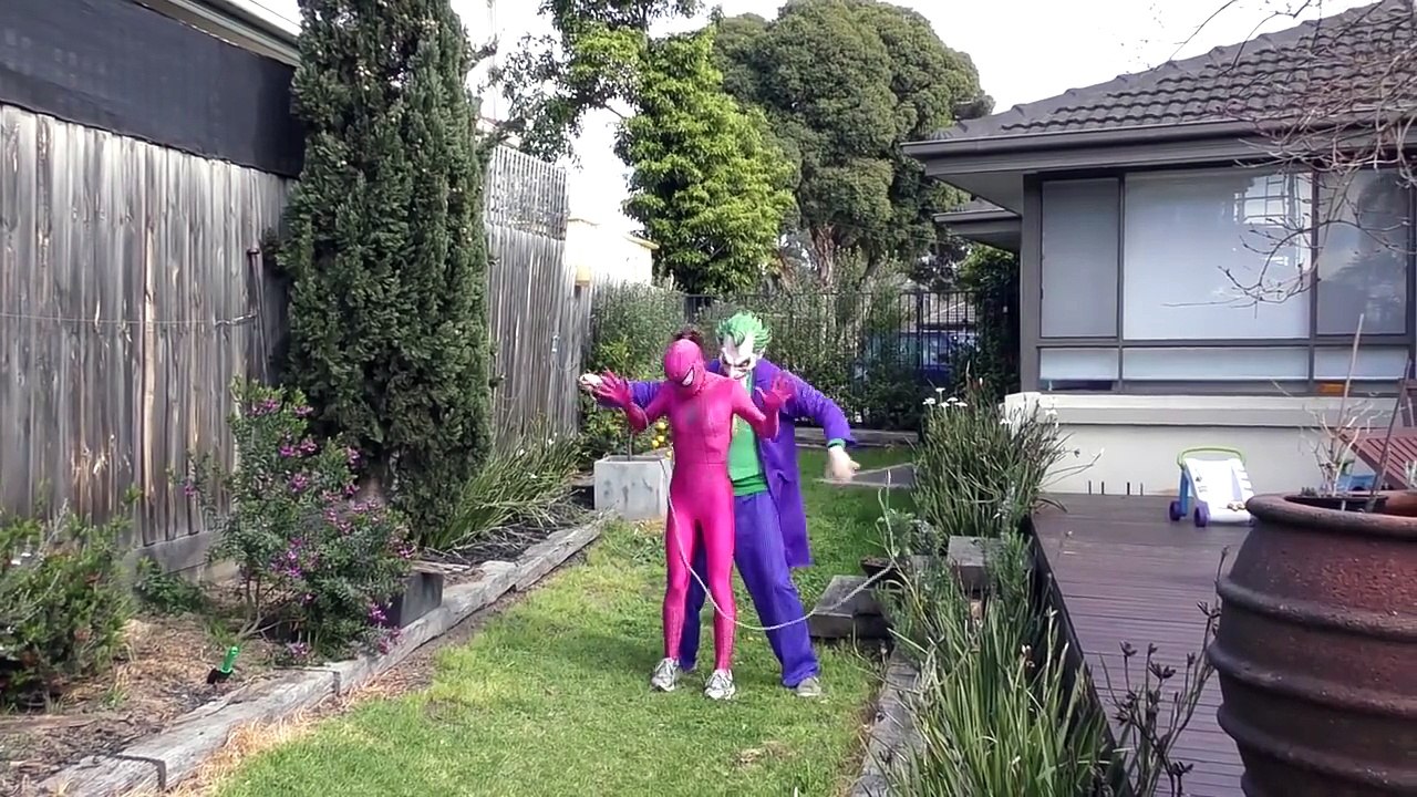 Spiderman Vs SNAKE ATTACK with Pink Spidergirl and Joker! Fun Superhero Movie In Real Life! part