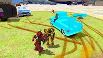 Transformers Stinger and Optimus Prime & Bumblebee Disney cars Yeti & Elvis Childrens Songs