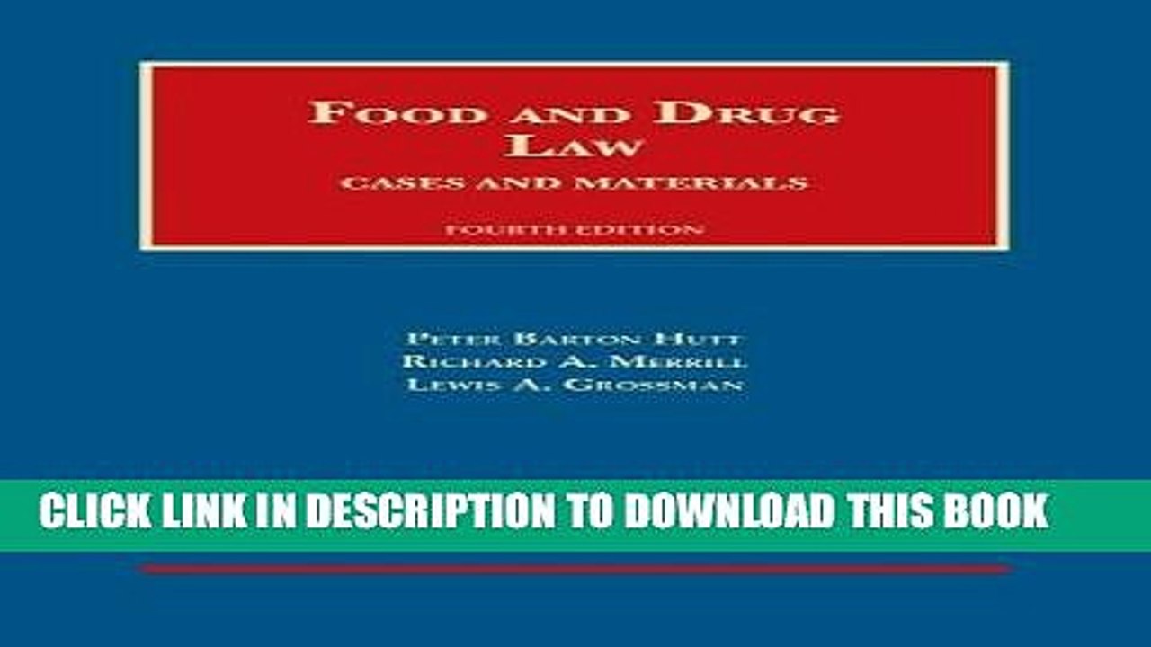 [PDF] Food and Drug Law (University Casebook Series) Full Colection