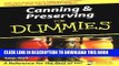 [PDF] Canning   Preserving For Dummies (For Dummies (Lifestyles Paperback)) Popular Colection