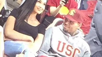 Chris Brown Gets Cozy With Cydney Christine At Volleyball Game