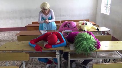 Spiderman vs Joker Circus Frozen Elsa vs Pinks SpiderGirl Dacing Superhero fun-XRcCJ4_SmT0 part 9