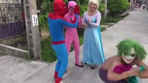 Spiderman vs Joker Boxing Dance Frozen elsa vs Pinks SpiderGirl Pranks Fun superheroes-9SRDgHyQ3Jo part 11