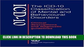[PDF] The Icd-10 Classification of Mental and Behavioral Disorders: Clinical DescRIPTIONS