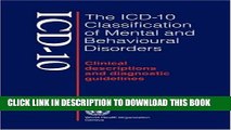 [PDF] The Icd-10 Classification of Mental and Behavioral Disorders: Clinical DescRIPTIONS