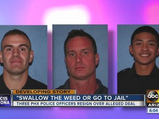 Three Phoenix Police Department officers off the job after making man eat pot