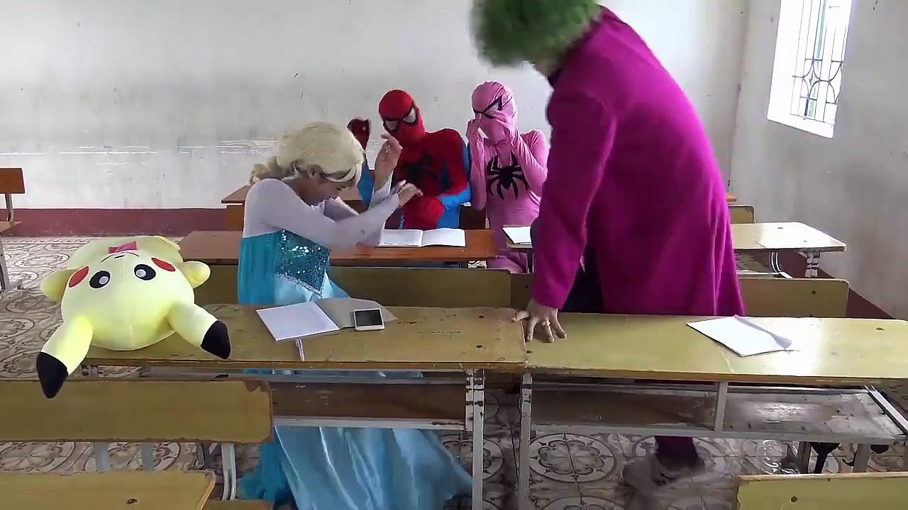 Spiderman vs Catwomen rescue dogs drowning Frozen Elsa Captain Fun Superheroes joker pranks-BMw-bEcJdbU part 7