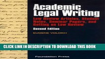 [PDF] Academic Legal Writing: Law Review Articles, Student Notes, Seminar Papers, and Getting on