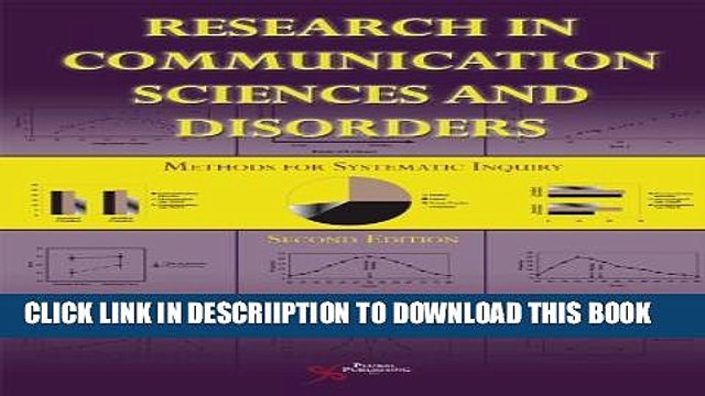 [PDF] Research in Communication Sciences and Disorders: Methods for Systematic Inquiry Full