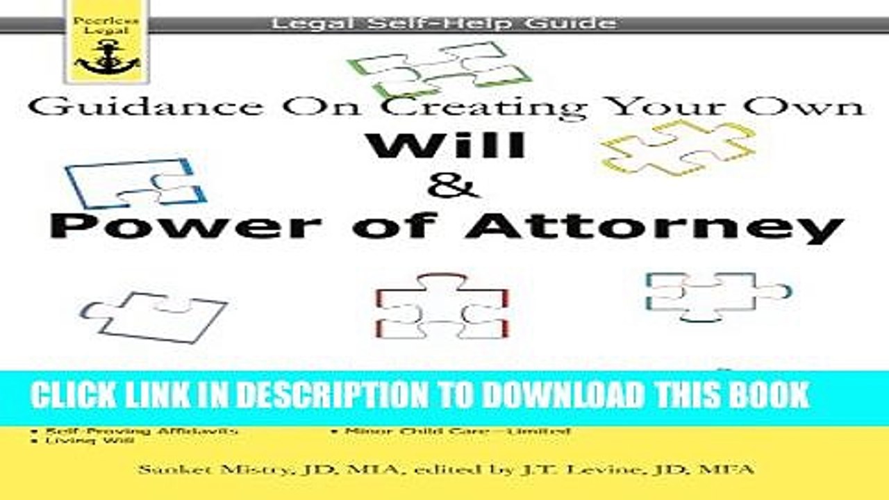 [PDF] Guidance On Creating Your Own Will   Power of Attorney: Legal Self Help Guide [Online Books]