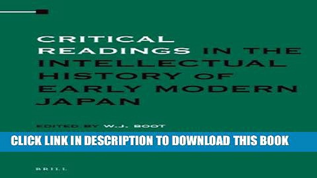 [PDF] Critical Readings in the Intellectual History of Early Modern Japan (2 Vols. Set) Full