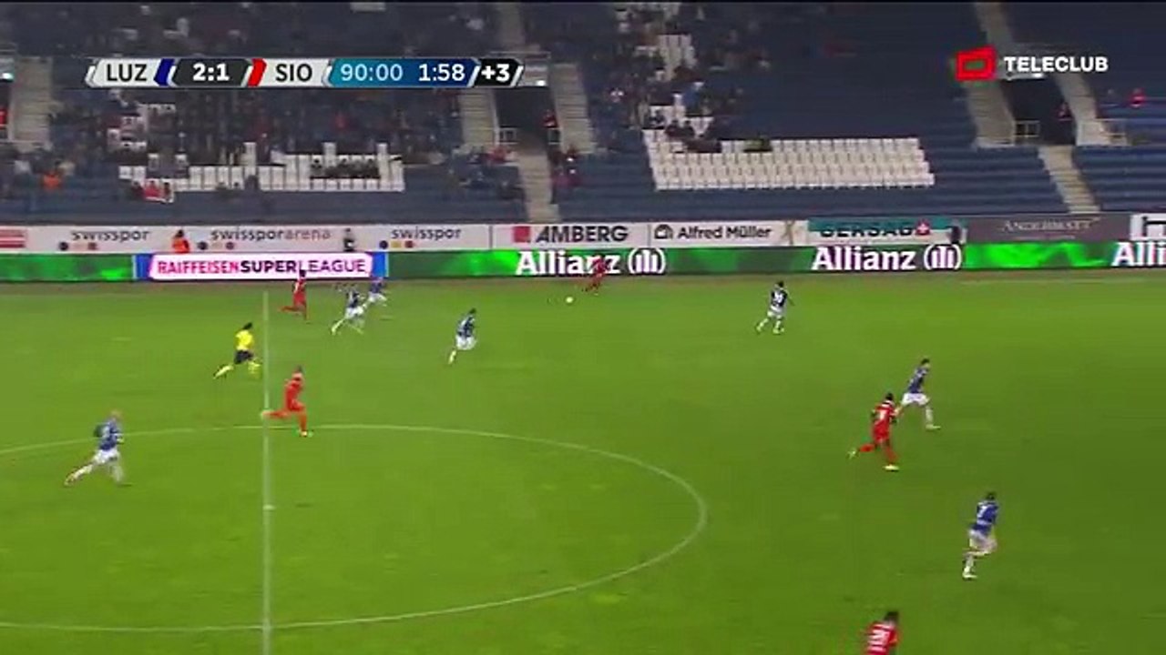 FC luzern 2:2 FC Sion (Swiss Super League 8. Runde 2016/2017 22 .September 2016)