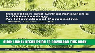 [PDF] Innovation and Entrepreneurship in Biotechnology, An International Perspective: Concepts,