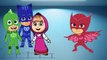 #Masha And The Bear #with #PJ #Masks #Catboy #Gekko #Owlette #Crying when Ice Cream