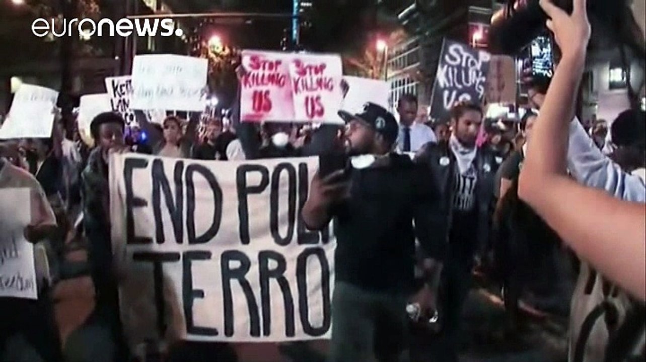 Third night of protests in Charlotte following fatal police shooting of Keith L. Scott
