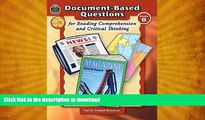 READ BOOK  Document-Based Questions for Reading Comprehension and Critical Thinking  GET PDF