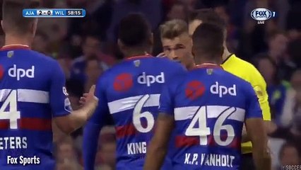 First ever player sent off by video referee during Ajax's Dutch Cup victory over