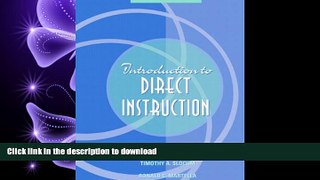 PDF ONLINE Introduction to Direct Instruction READ PDF BOOKS ONLINE
