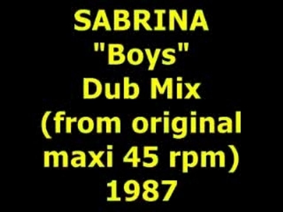 SABRINA  "Boys"  Maxi 45 rpm