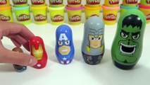 Marvel Avengers Stacking Cups Disney Nesting Surprise Toys Iron Man Hulk Thor Captain America!