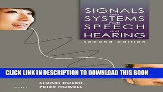 [PDF] Signals and Systems for Speech and Hearing Full Online