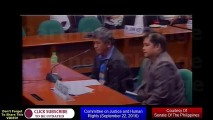 Sen. Manny Pacquiao Blocks Matobato's Statement
