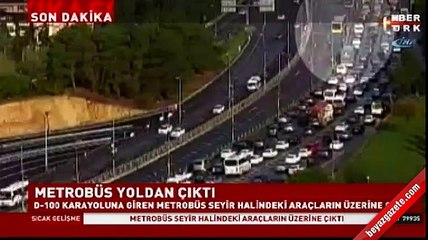 Acıbadem'deki metrobüs kazası kamerada