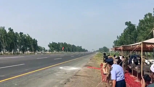 Mobile footage of PAF practice on M-2 Motorway