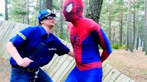 Spiderman vs Police Wanted Dead or Alive! w_ Harley Queen, Frozen Elsa & Fun Superhero In Real Life!-_2IDw1Nmr3o part 2