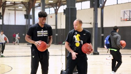 Damien Inglis en workout à la Hoops Factory