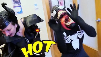 Spiderman Become a doll vs Frozen Elsa & Maleficent w_ Spiderbaby Jack Frost & Funny Supehero-abymkKbby_E part 6