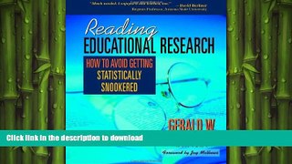 GET PDF  Reading Educational Research: How to Avoid Getting Statistically Snookered  BOOK ONLINE