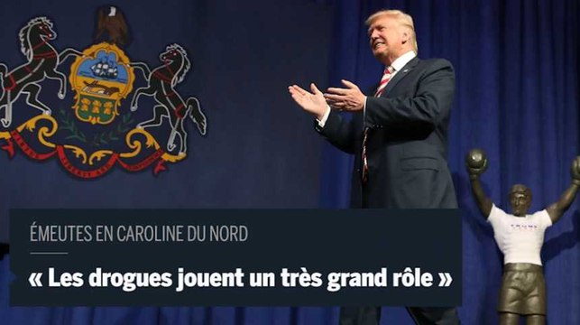 Violences à Charlotte: c'est à cause de la drogue, déclare Trump