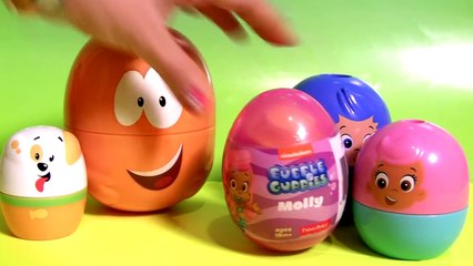Bubble Guppies Stacking Cups Kinder Surprise Eggs MyLittlePony Peppa Frozen Lalaloopsy Baby Toys