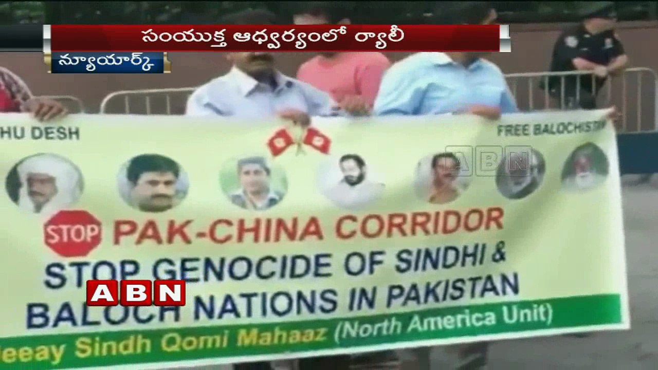 Uri attack  NRI's Protests against Pakistan in USA