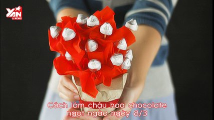 Chậu hoa chocolate