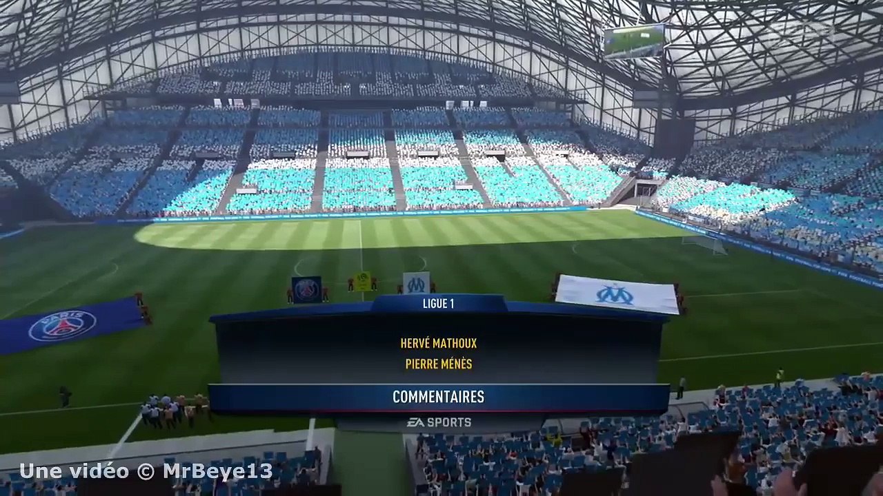 FIFA17 : l'entrée des joueurs lors d'un OM-PSG au Vélodrome !