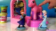 Play Doh Frozen Dolls Princess Anna & Snow Queen Elsa Disney Infinity Pinkie Pie Pretty Parlor