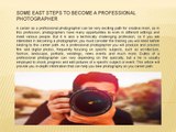 Get Professional Experience as Professional Photographer